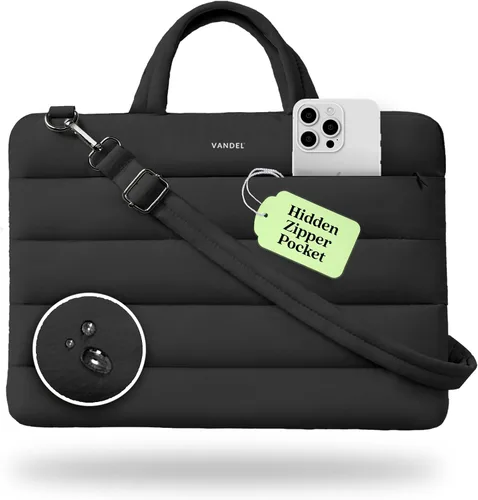 Vandel Funda de transporte para laptop de 13 a 14 pulgadas con correa, bolsa de hombro con asa, bolsa de computadora portátil de 14 pulgadas para