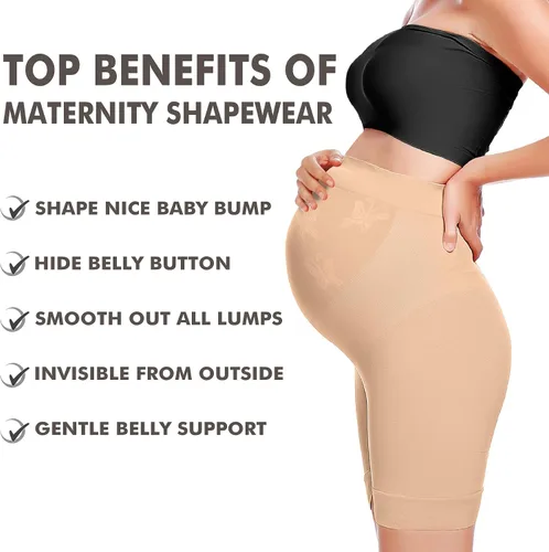 Miniatura 4 de Narcissus Bump Proud - Fajas moldeadoras sin costuras para maternidad, ropa interior a medio muslo - El embarazo debe tener