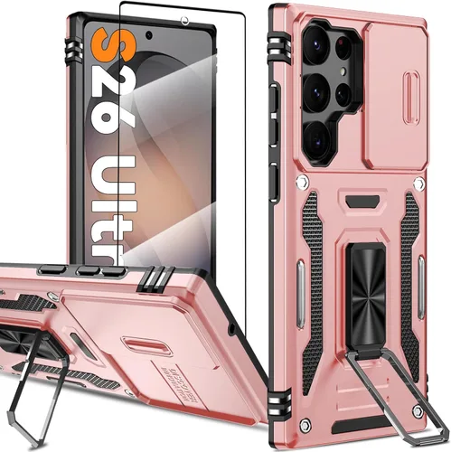 Miniatura 25 de Funda magnética para Samsung Galaxy Note 20 Ultra con soporte de anillo [con protector de pantalla] [Compatible con carga inalámbrica MagSafe] Funda
