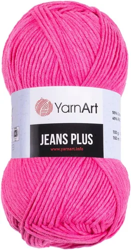 Miniatura 43 de YarnArt Jeans Plus - Hilo de mezcla de algodón suave, 100g (3.5 onzas), 160m (174 yardas), 55% algodón, 45% acrílico, grosor medio #4, ideal
