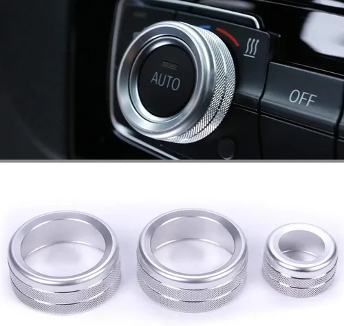 Miniatura 9 de YIWANG Aleación de aluminio car styling aire acondicionado Perillas de audio Circle Trim 3 unids para BMW 1 2 3 4 Series F30 F34 F46 GT X1 F47 F48