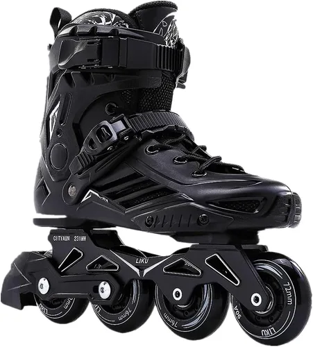 Miniatura 4 de LIKU Negro Profesional Patines En Línea Unisex