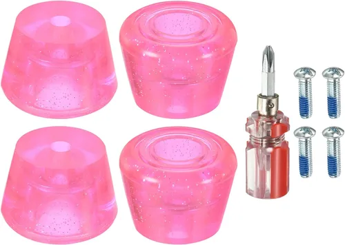 Miniatura 6 de PATIKIL Topes de dedo del pie del patín, con destornillador 82A Bloque de tapones de freno de goma para patines de ruedas Reemplazo de accesorios