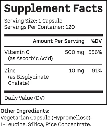 Miniatura 7 de Kion Suplemento de apoyo inmunológico - Suplemento de vitamina C - Vitamina C y zinc para el bienestar diario - 500 mg de vitamina C