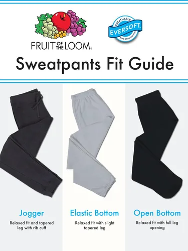 Miniatura 4 de Fruit of the Loom Eversoft Fleece Elastic Bottom Sweatpants with Pockets, Relaxed Fit, Moisture Wicking, Breathable