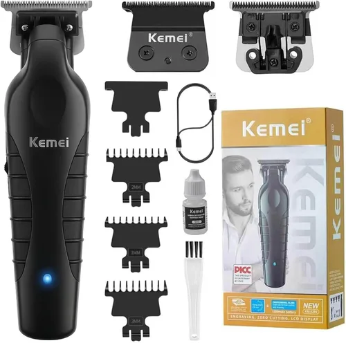 Miniatura 8 de KEMEI Cortapelos 2299 Profesional para Hombres Profesional – Cortadora de Peluquería Inalámbrica y con Cable para Corte de Cabello y Aseo Recargable