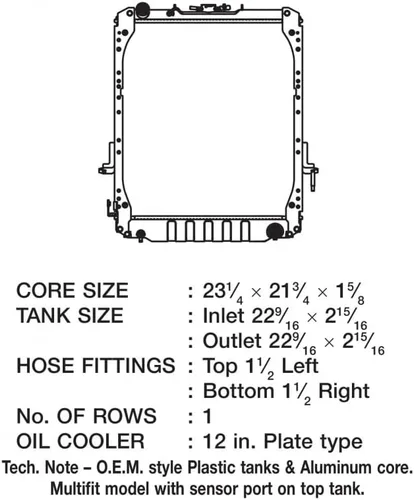 Miniatura 2 de CSF Para Isuzu NPR 1996-2002 Radiador - Plástico 5.7L 3242