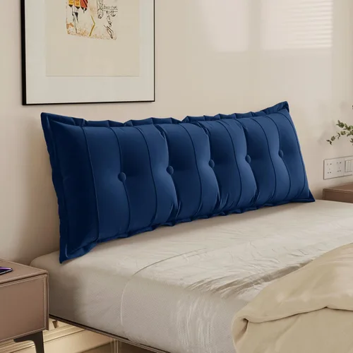 Miniatura 18 de WOWMAX Almohada rectangular para cabecero, almohada para respaldo de cama, almohada para sentarse en la cama, almohada de apoyo para la espalda