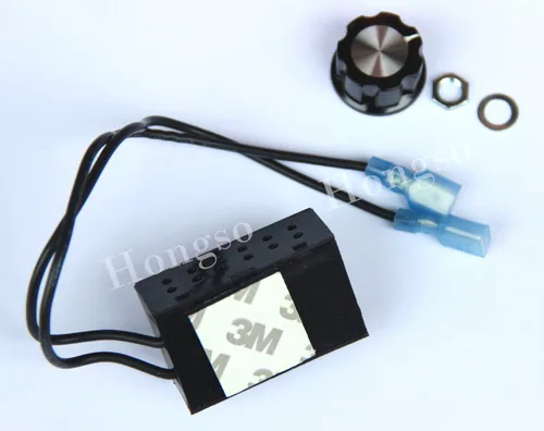 Miniatura 2 de Hongso Interruptor de encendido/apagado de velocidad de reóstato variable Ctrl con 2 conectores macho para ventilador de estufa de chimenea, control