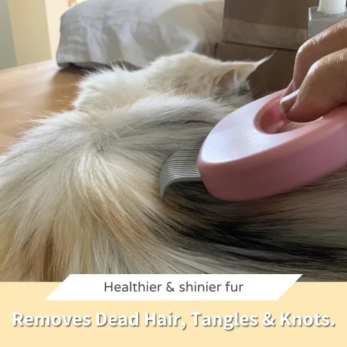 Miniatura 4 de Leo's Paw El peine de masaje original para eliminar el pelo de mascotas, cepillo suave para eliminar el pelo de mascotas, herramienta de Rosa