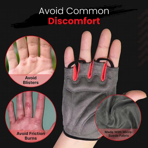 Miniatura 4 de Guantes de ciclismo, guantes de bicicleta de montaña, guantes de bicicleta Antideslizante, absorción de golpes, acolchado, transpirable, medio dedo