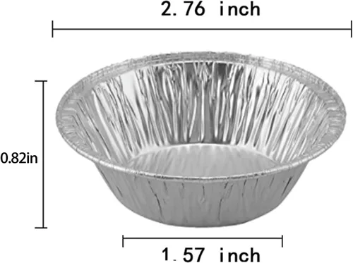 Miniatura 2 de U/D Paquete de 200 moldes de papel de aluminio para tartas, tartas para hornear, tazas de papel de aluminio y moldes desechables para tartas