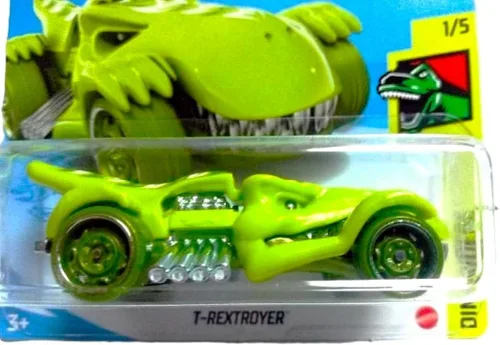 Miniatura 2 de Hot Wheels T Rextroyer, [Verde] 24/250 Dino Riders 1/5