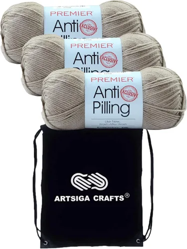 Miniatura 7 de Premier Yarns Anti-Pilling Everyday DK Solids Mist 1107-24 (6 madejas, el mismo lote de tinte) DK Light Worsted #3 Hilo acrílico antibolitas