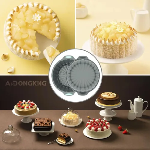 Miniatura 7 de Molde de silicona para tartas, molde redondo para pastel de Charlotte, molde para hornear para queso, chocolate, pastel de arcoíris, pastel