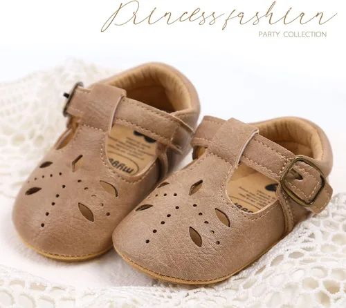 Miniatura 3 de SOFMUO Zapatos deportivos de cuero con cordones para bebés, niños y niñas, suela de goma suave, mocasines Oxford para recién nacidos