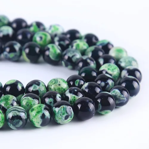 Miniatura 9 de 63 cuentas de piedra sueltas de ágata de fuego azul natural natural de 0.236 pulgadas (0.236 in) para fabricación de joyas de 15.5 pulgadas, 1 hebra