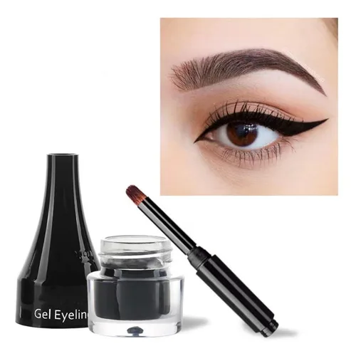 Delineador de ojos de gel de 10 colores crema suave mate delineador de ojos gel duradero impermeable y a prueba de manchas delineador de ojos de 02