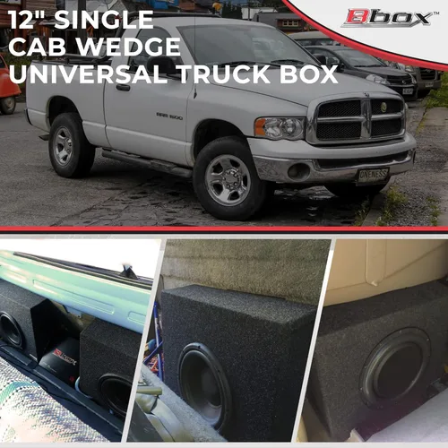 Miniatura 2 de Caja de subwoofer sellada individual de 12 pulgadas en forma de cuña de Atrend Bbox - Caja de subwoofer universal en forma de cuña para camiones