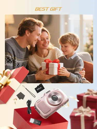 Miniatura 7 de NBD Cámaras digitales de 64 MP para fotografía, cámara de punto y disparo 4K, cámaras de viaje compactas con zoom 16X, cámara