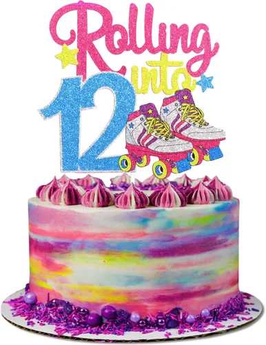 Miniatura 9 de Decoración de pastel de patinaje sobre ruedas de feliz cumpleaños de los años 90, suministros para pasteles de fiesta de los años 90, decoraciones