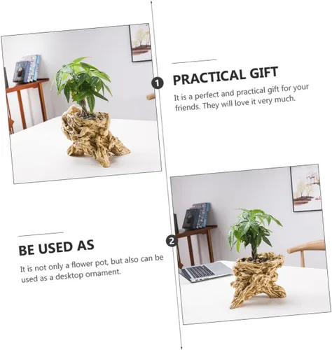 Miniatura 3 de Happyyami Maceta de resina para interior y tronco de árbol
