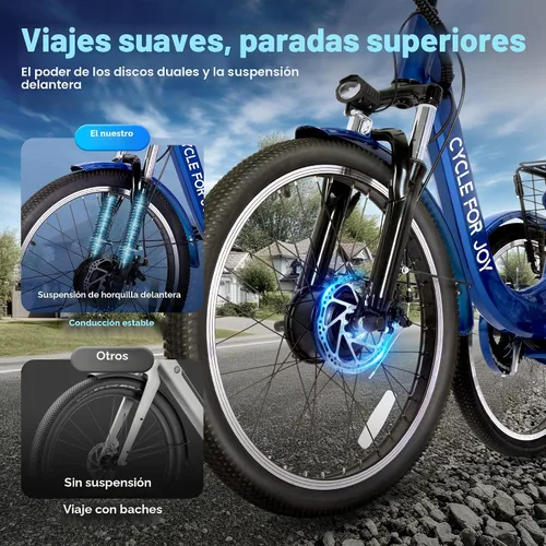 Miniatura 5 de Triciclo eléctrico para adultos, triciclo eléctrico de 7 velocidades con batería extraíble de 48V 624WH, autonomía de 70 millas en PAS 1, velocidad