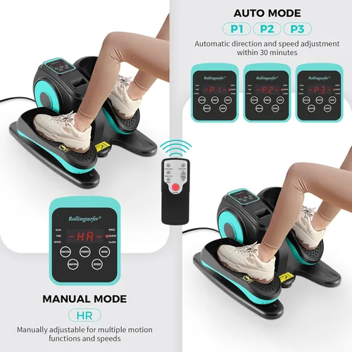 Miniatura 3 de Rollingsurfer Under Desk Elliptical Machine, Electric Leg Exerciser for Seniors, Compact Seated Pedal Exerciser, Portable Elliptical Trainer with