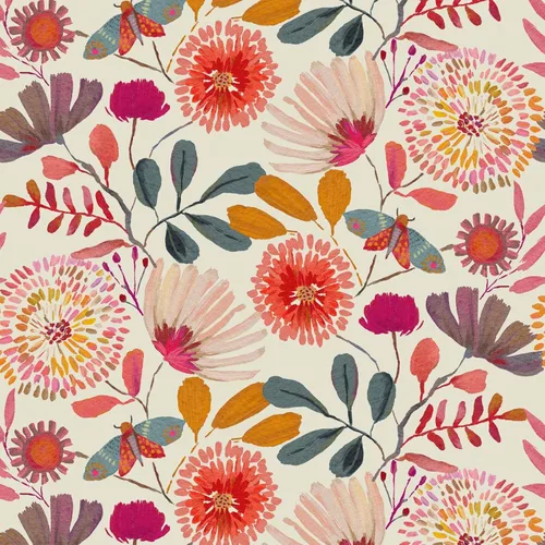 Miniatura 8 de Papel tapiz floral para despegar y pegar, papel de pared bohemio, extraíble, impermeable, verde/amarillo/azul, papel de contacto para dormitorio