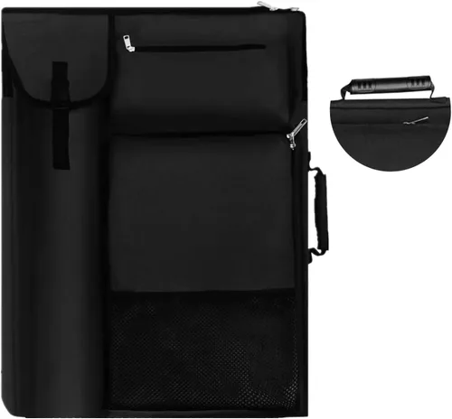 Miniatura 8 de TreochtFUN Bolsas de arte para suministros Portafolio Estuche 19 X 25.5 para almacenamiento A2 Tablero de lona A3 Cuaderno de bocetos - Llevar obras