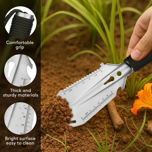 Miniatura 4 de Kit de 17 martillos de roca de geología, martillo de 32 onzas, 3 cinceles de excavación, herramientas de caza de rocas con pala multifunción