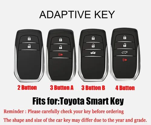 Miniatura 2 de Funda para llavero de 2 botones para Toyota Corolla RAV4 Camry GX FJ150 Prius Yaris Land Cruiser Highlander LX RX NX Hilux Previa Aygo Prado Levin