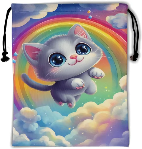 Miniatura 120 de Bolsa de agarre de gimnasia de piel de animal, bolsa de gimnasia con cordón ajustable, bolsa de cuerda para fauna silvestre, Mariposas Galaxy