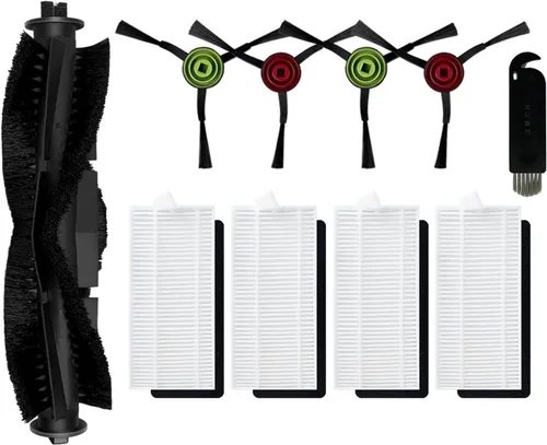 Compatible con HONITURE Q6 SE robot aspirador repuesto repuesto accesorios cepillo lateral principal filtro HEPA bolsa polvo fregona (juego B)
