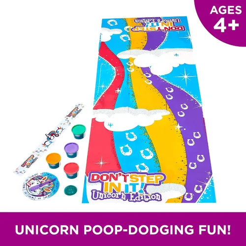 Miniatura 4 de Hasbro Gaming Don’t Step in It Game, Edición de unicornio (exclusivo de Amazon), para niños de 4 años en adelante