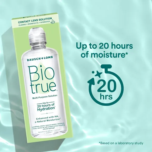 Miniatura 3 de Biotrue Solución para Lentes de Contacto, Solución Multiusos para Lentes Blandos, Limpia, Desinfecta, Elimina la Acumulación de Proteínas, Suciedad