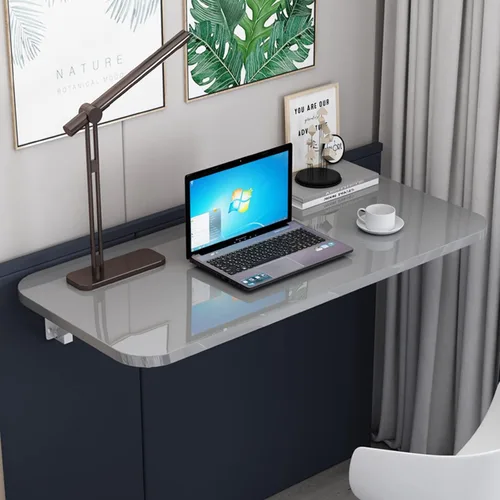 Mesa de montaje en la pared, mesa plegable para oficina en casa, lavandería, garaje, barra de sótano, estudio o cocina, escritorio de pared puede