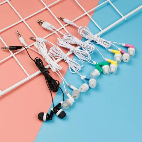 Miniatura 6 de Auriculares para niños a granel, paquete de 50 auriculares multicolor con cable al por mayor, perfectos para bibliotecas escolares, estudiantes