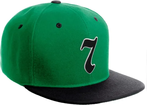 Miniatura 582 de Daxton Gorra clásica con visera de billete plano con letras del alfabeto inglés antiguo de la A a la Z
