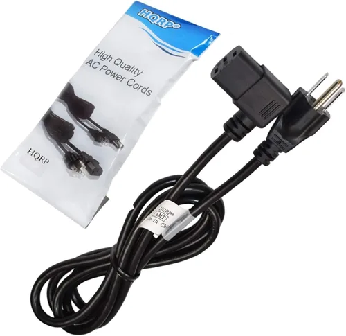 HQRP Cable de CA – 6 pies 18 AWG – IEC C13 en ángulo recto a NEMA 5-15P – Listado UL – Reemplazo compatible con Sole F63 21034, F85 21016, XE850,