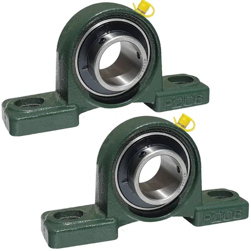 UCP206-20 - Paquete de 2 rodamientos de bloque de almohada montados de 1-1/4 pulgadas, base de hierro fundido sólido, autoalineación (UCP206)