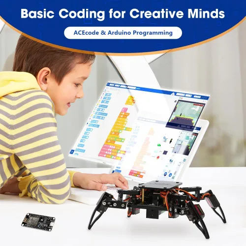 Miniatura 3 de Kit de Robot Araña Biónica Programable STEM, Kit Científico para Niños de 8 a 12 años, Juguete de Construcción de Robótica DIY para Adolescentes