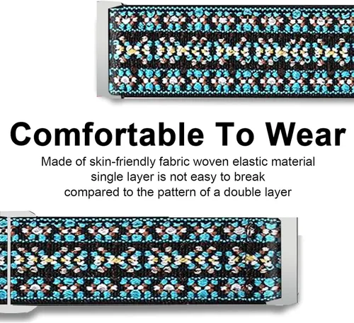 Miniatura 4 de Compatible con correas de reloj inteligente AITAFY, correa de repuesto ajustable de nailon elástico Sahouden compatible con AITAFY ID207/FVYAO