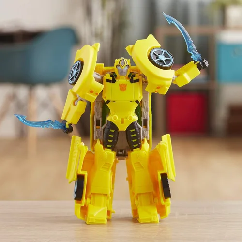 Miniatura 10 de Transformers Toys Cyberverse Ultra Class Bumblebee Figura de acción, combina con armadura Energon para encenderse, para niños de 6 años en adelante
