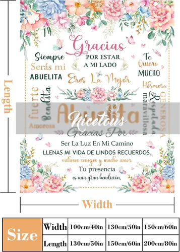 Miniatura 5 de Nicetous Regalos de Abuelita en español, regalos de abula, regalos para abuela/abuelita, regalos para Abuela/Abuelita Manta, regalos para abuela