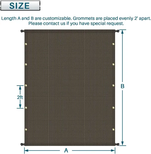 Miniatura 6 de Coarbor Toldo de repuesto para pérgola para exteriores, 8 x 12 pies, pantalla de privacidad con ojales, varillas de peso para patio, terraza, patio