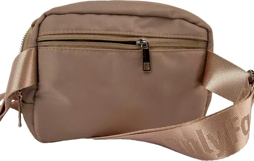 Miniatura 2 de Riñonera Elegante cangurera cruzada con correa ajustable para viajes y uso diario, Beige Bronceado, Bolsa de cinturón