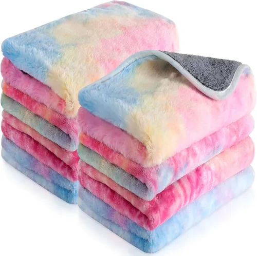 Miniatura 12 de Tudomro 8 Piezas Mantas Absorbentes y Lavables para Conejillo de Indias, Ropa de Cama de Vellón Animal, Forros para Jaula, Impermeables