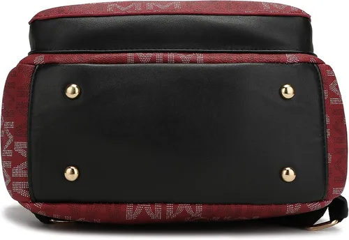 Miniatura 8 de MKF - Mochila para mujer de cuero vegano con asa superior, bolsa de viaje a la moda, mochila