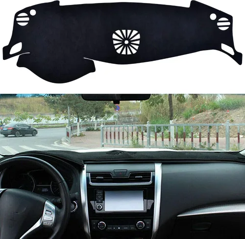 Miniatura 19 de SPEEDWOW Cubierta Alfombrilla para Tablero de Instrumentos Tapete Alfombra Compatible para Toyota Camry 2002-2006 Alfombrilla para Tablero Cubiertas